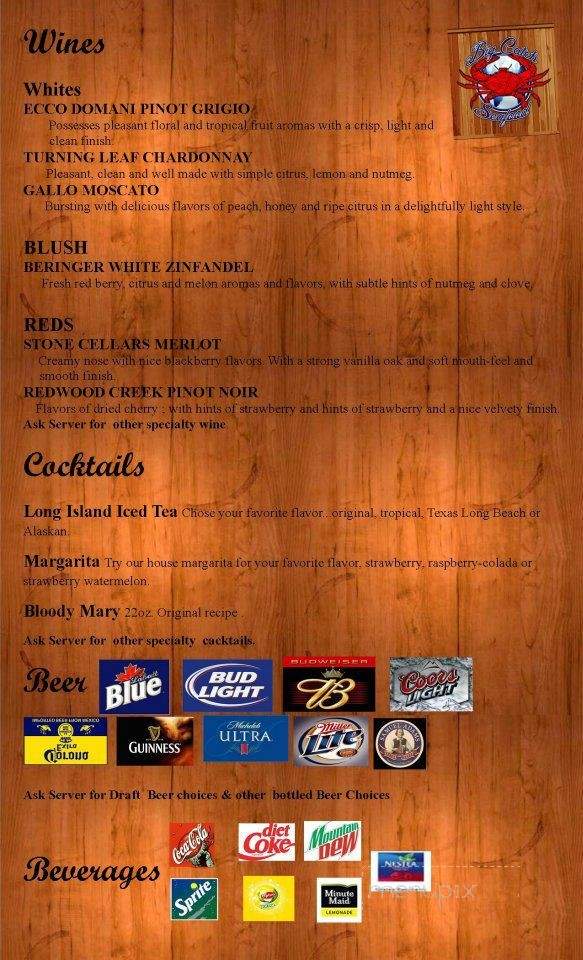 Big Catch Seafood House - Toledo, OH menu_pic
