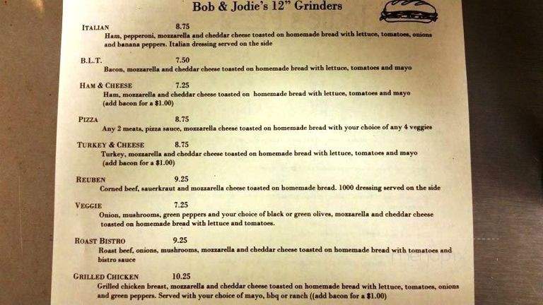 Bob & Jodie's Restaurant - North Branch, MI menu_pic