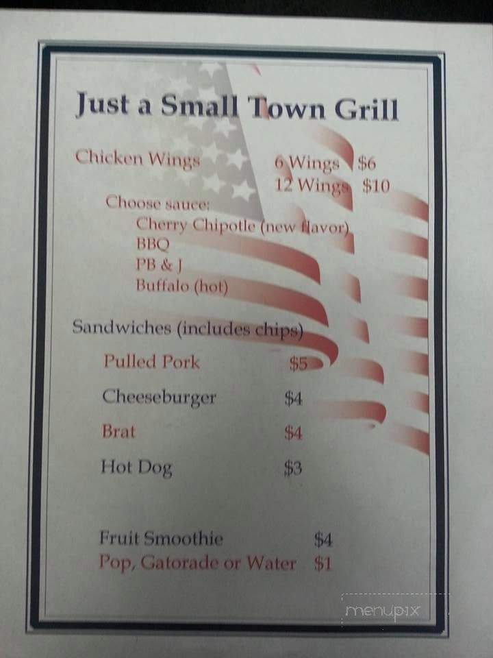 Just a Small Town Grill - Montezuma, IA menu_pic