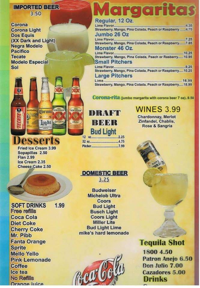 Los Tulipanes - Orange City, IA menu_pic