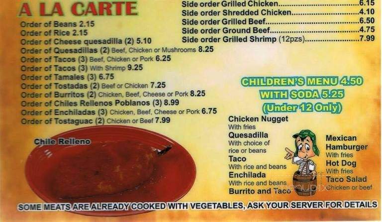 Los Tulipanes - Orange City, IA menu_pic