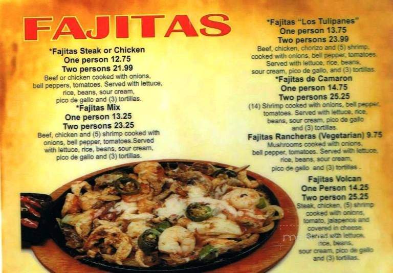 Los Tulipanes - Orange City, IA menu_pic