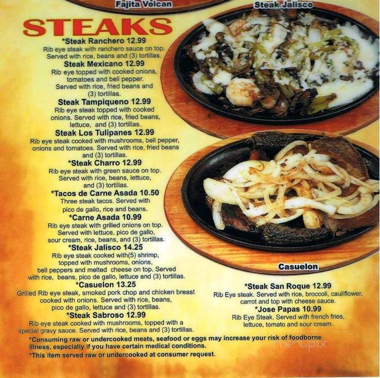 Los Tulipanes - Orange City, IA menu_pic
