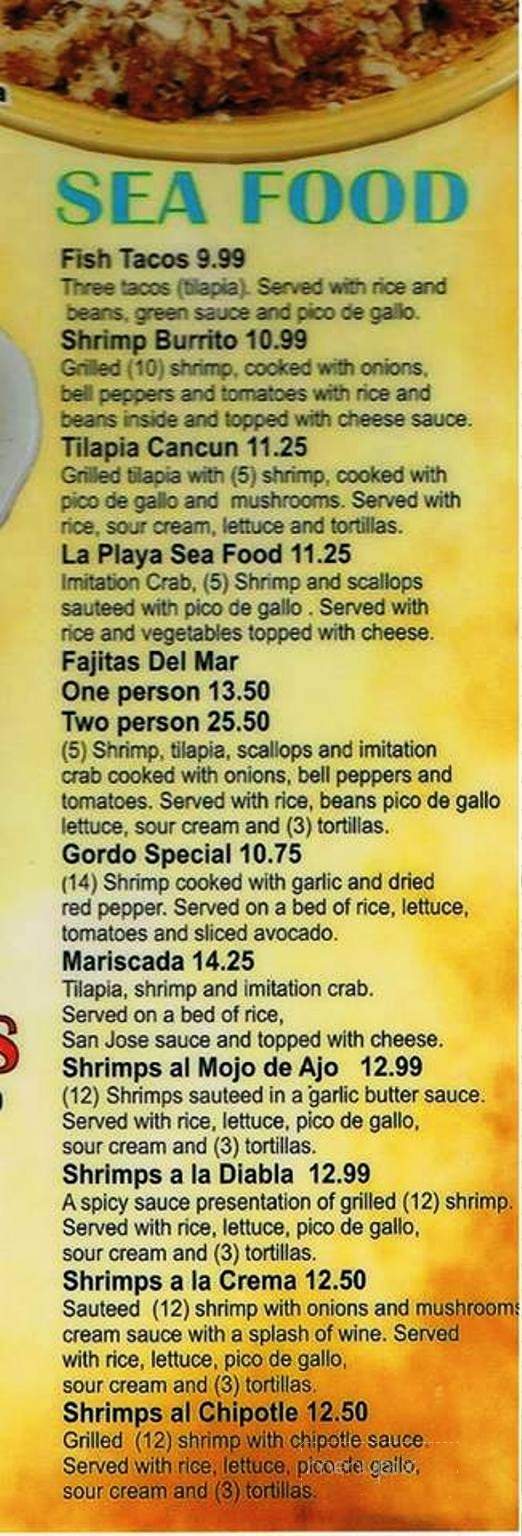 Los Tulipanes - Orange City, IA menu_pic