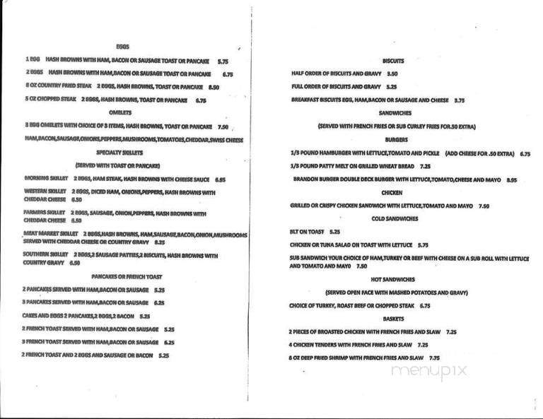 The 4E's Big Spoon Dinner - Brandon, WI menu_pic