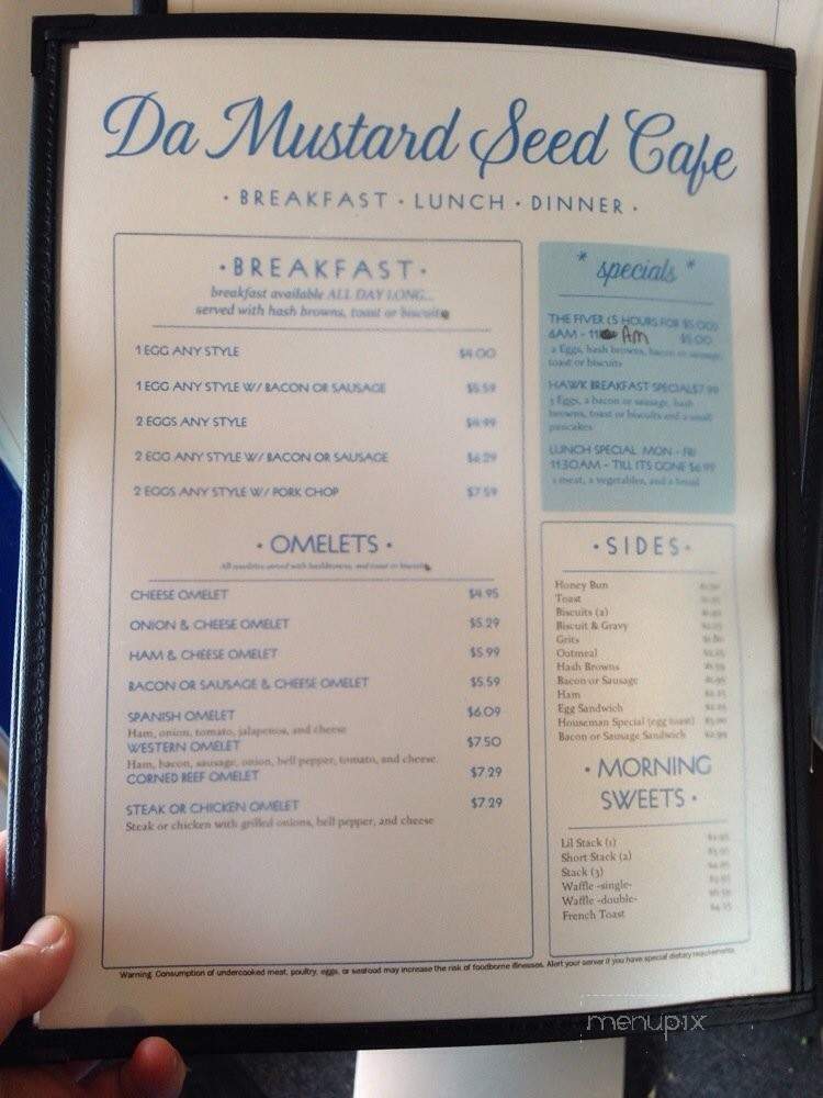Da Mustard Seed Cafe - Hawkins, TX menu_pic
