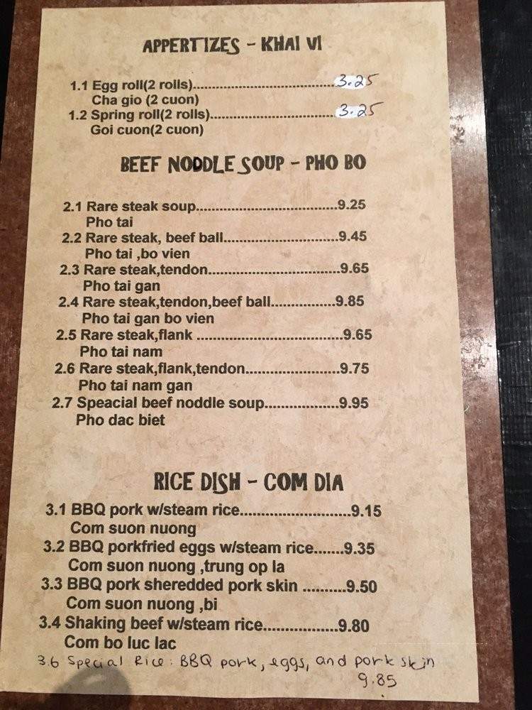 AC Band and Restaurant - Farragut, TN menu_pic