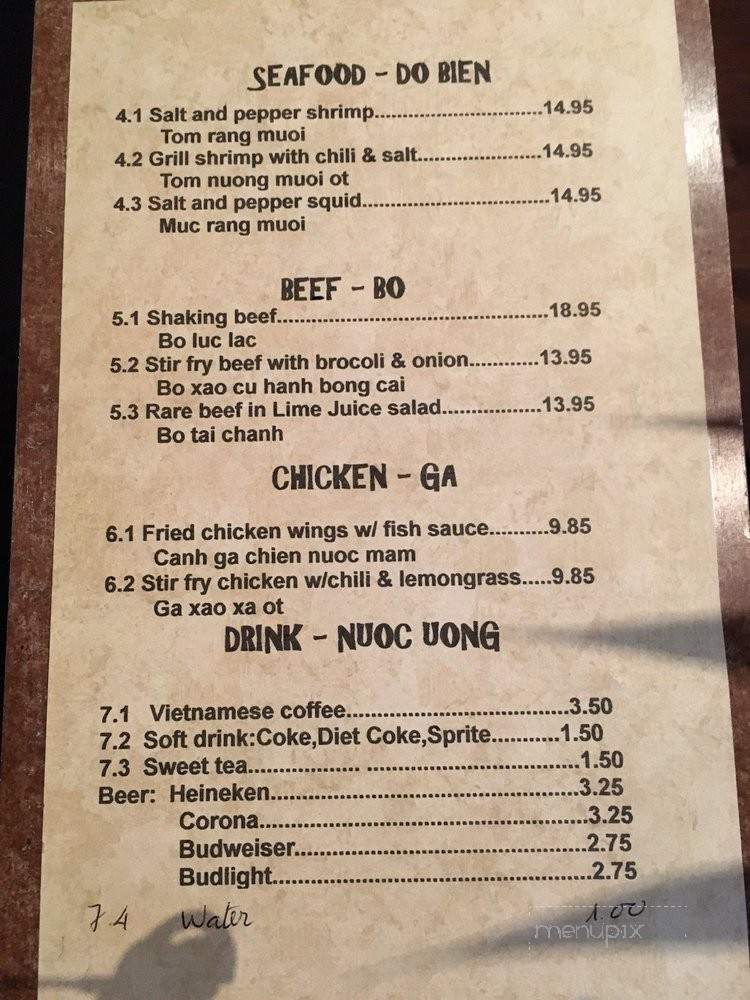 AC Band and Restaurant - Farragut, TN menu_pic