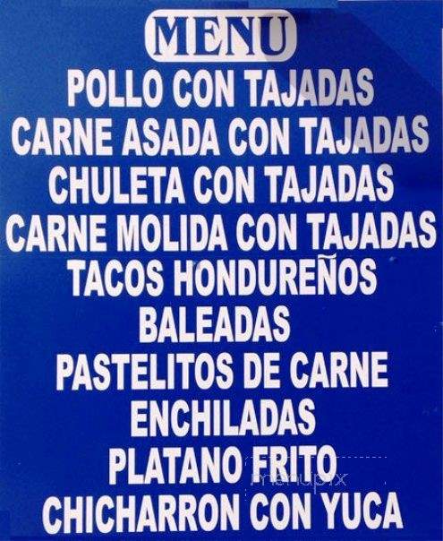 Antojitos Hondurenos - Austin, TX menu_pic