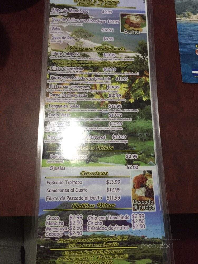 Bahna Centroamerica Restaurant - Las Vegas, NV menu_pic