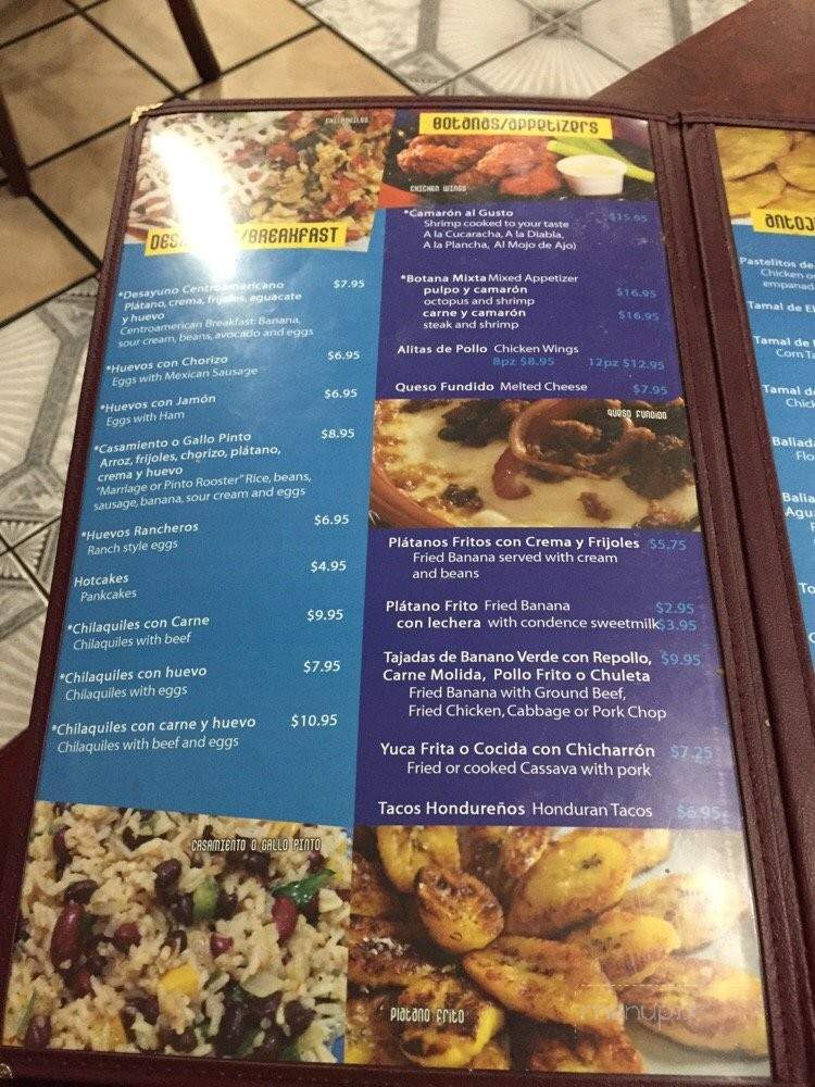 Bahna Centroamerica Restaurant - Las Vegas, NV menu_pic