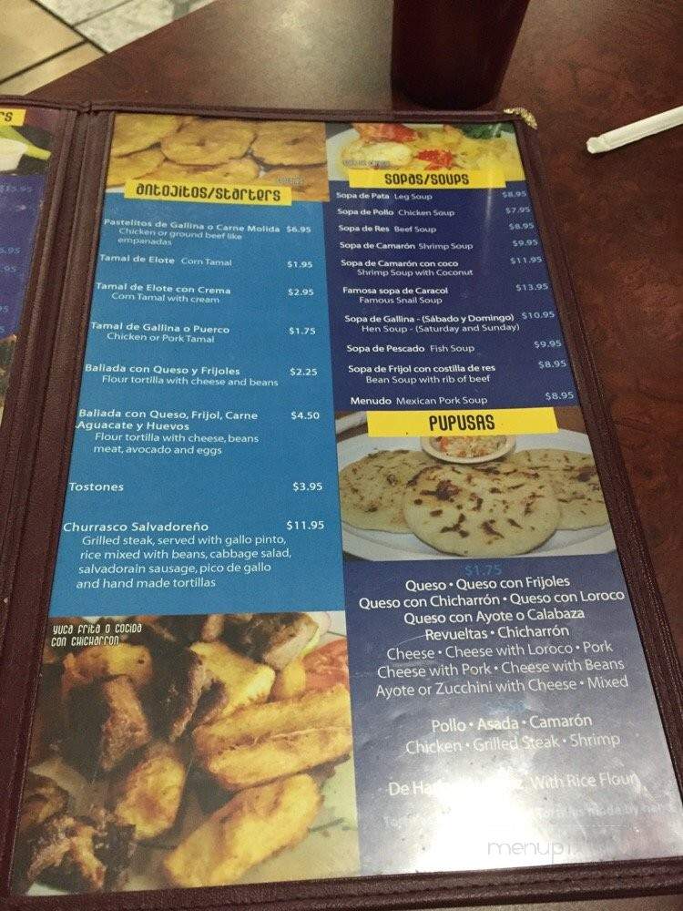 Bahna Centroamerica Restaurant - Las Vegas, NV menu_pic