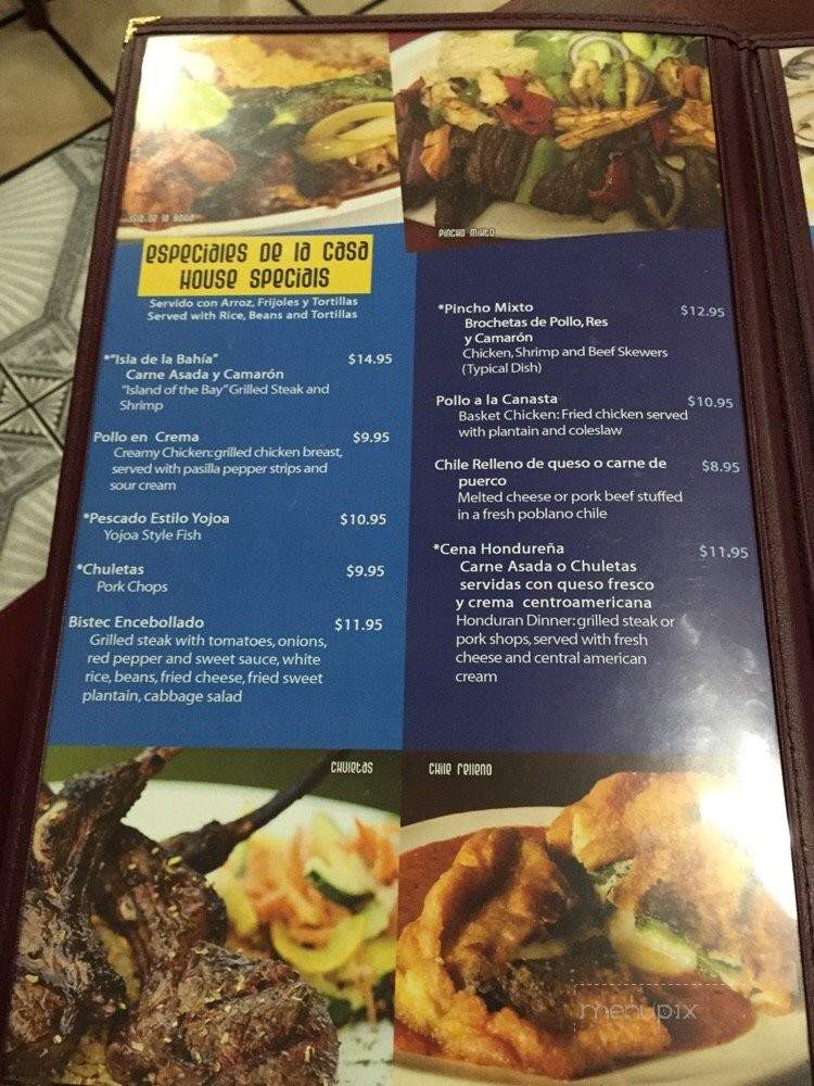 Bahna Centroamerica Restaurant - Las Vegas, NV menu_pic