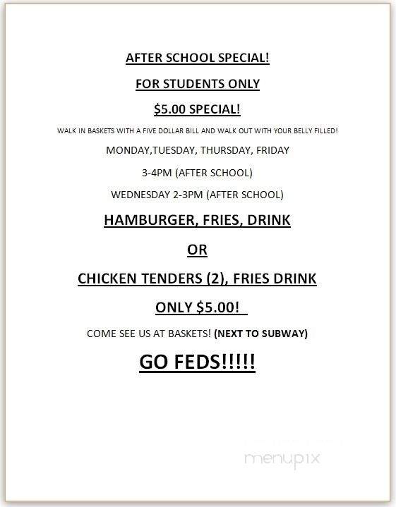 Baskets - Caledonia, MS menu_pic
