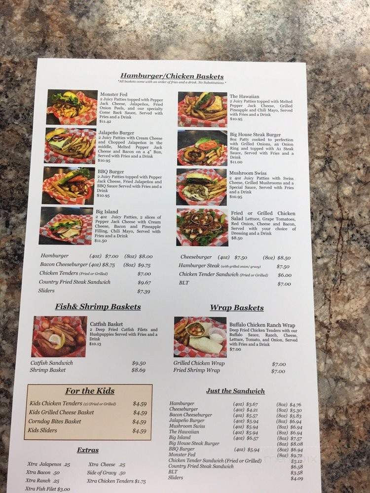 Baskets - Caledonia, MS menu_pic