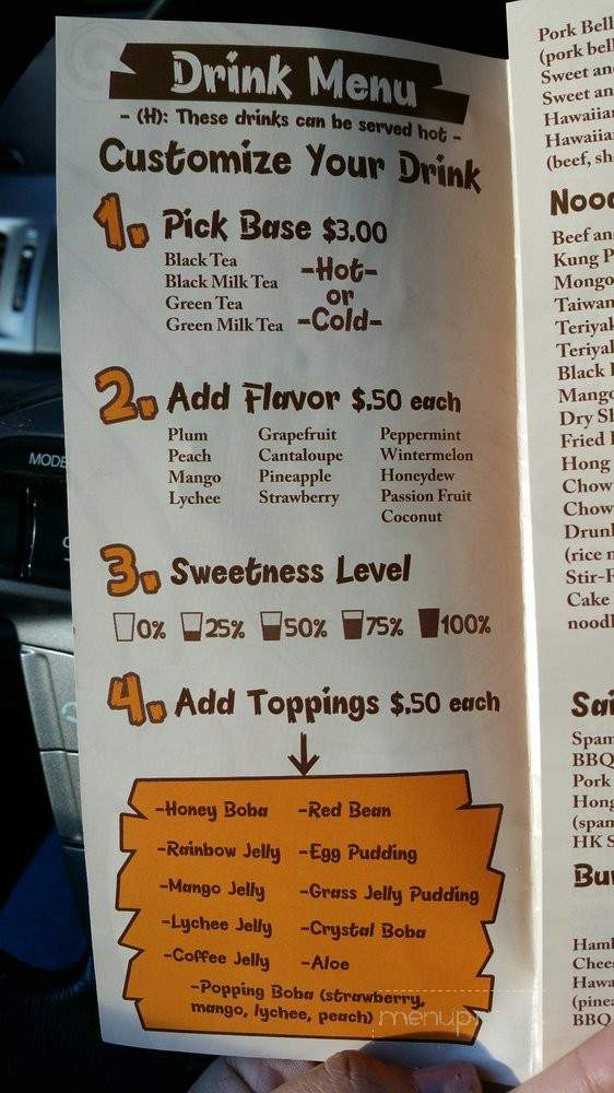 Boba Hut - Las Vegas, NV menu_pic