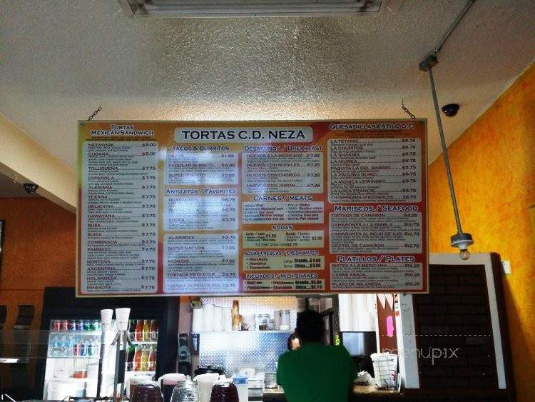Ciudad Nezahualcoyotl - Sacramento, CA menu_pic