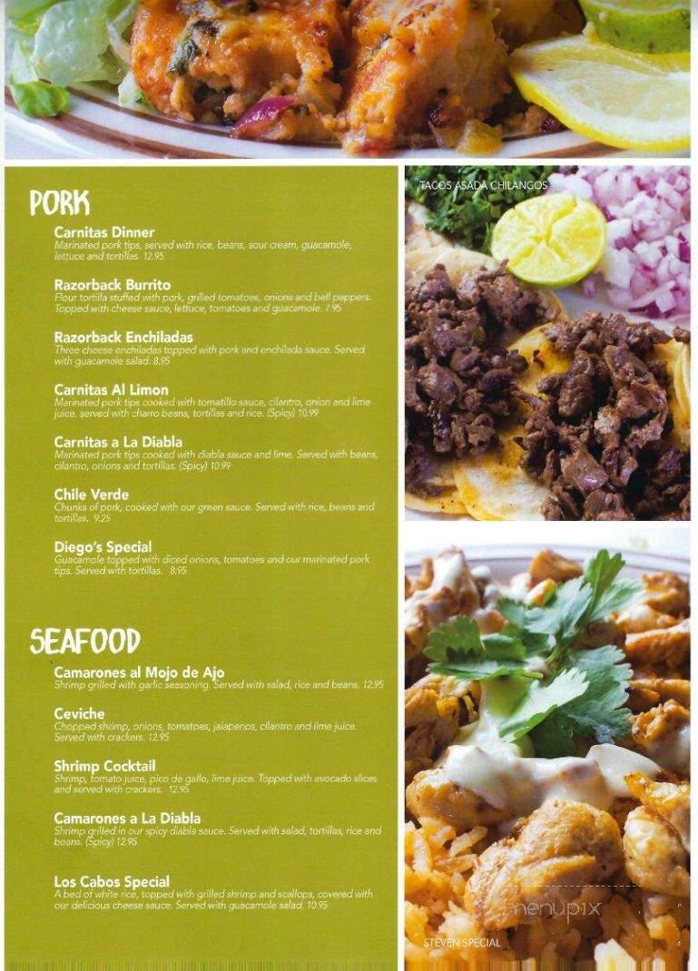 Diego's Mexican Grill - Pea Ridge, AR menu_pic