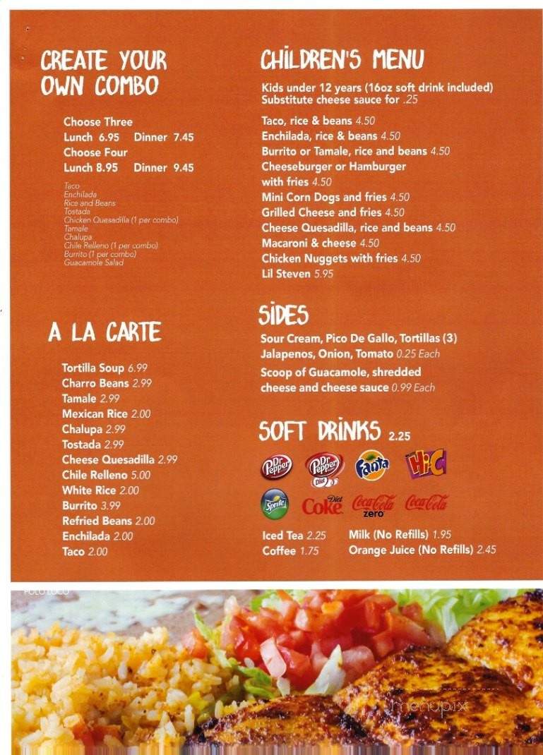 Diego's Mexican Grill - Pea Ridge, AR menu_pic