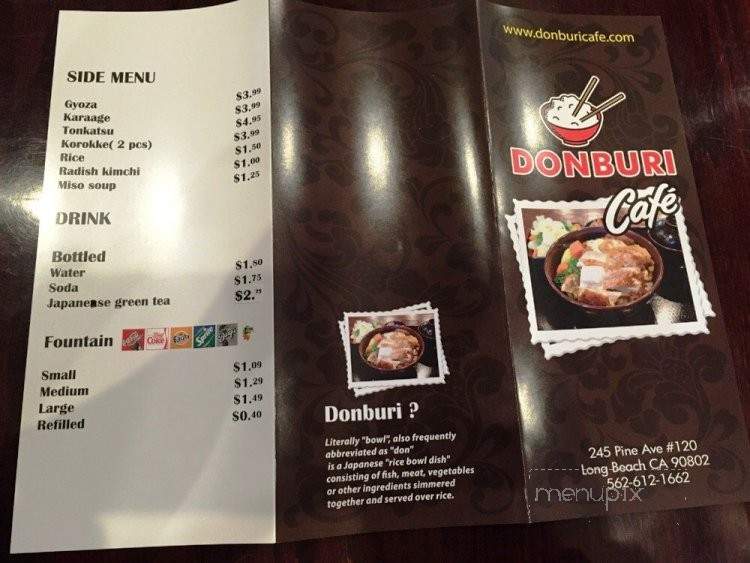 Donburi Cafe - Long Beach, CA menu_pic