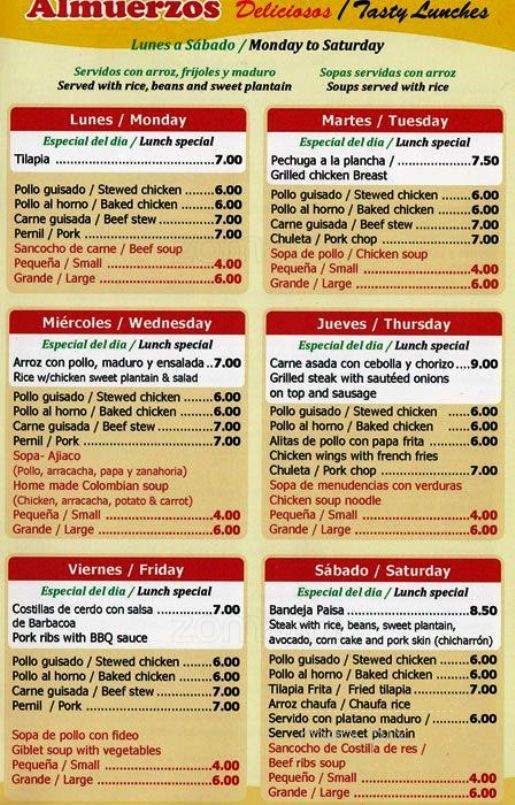 El Autentico - Astoria, NY menu_pic