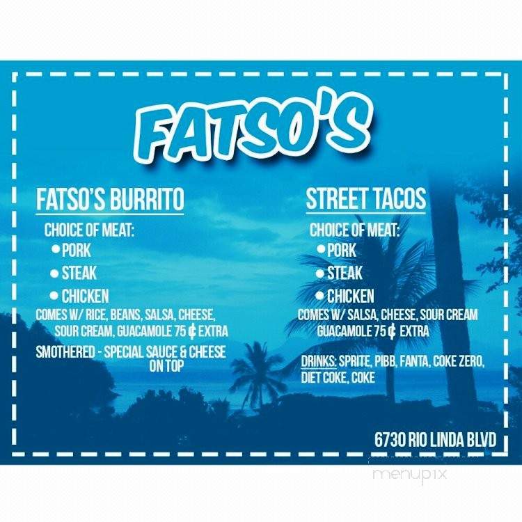 Fatso's BBQ & Burritos - Rio Linda, CA menu_pic