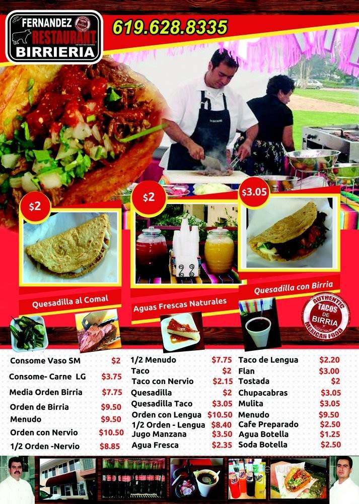 Fernandez Catering - San Diego, CA menu_pic