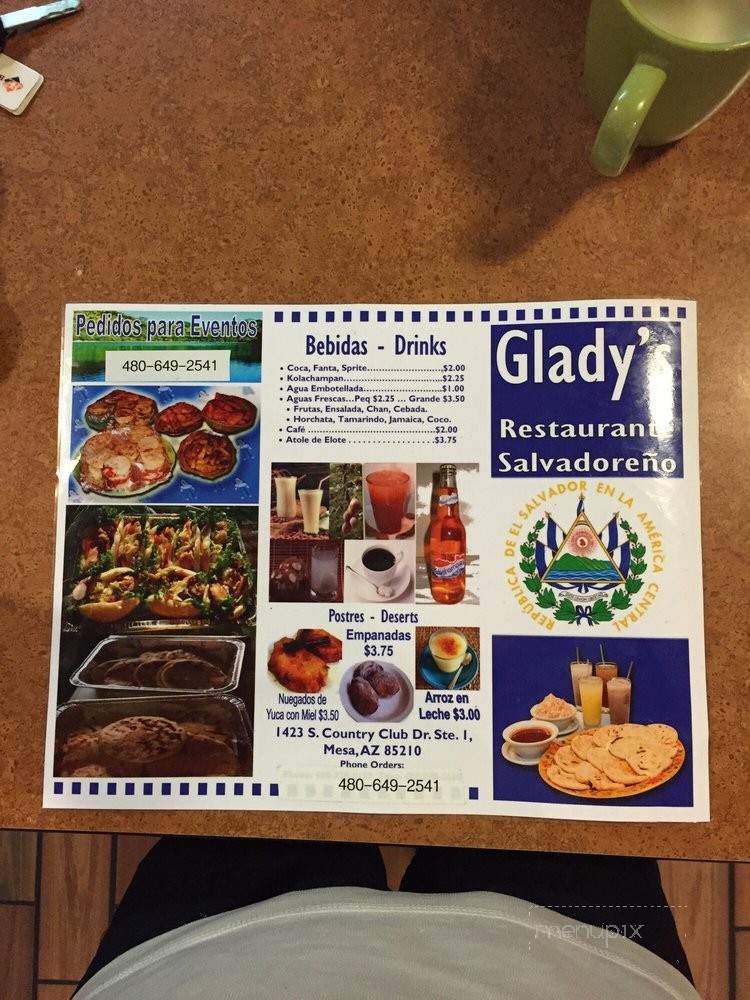 /26093145/Glady-s-Restaurante-Salvadoreno-Menu-Mesa-AZ - Mesa, AZ