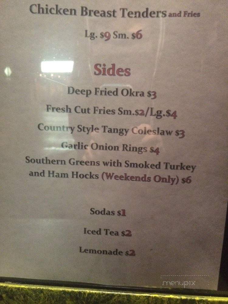 Grandpa Jimmy's Southern Fried Fish - Portland, OR menu_pic
