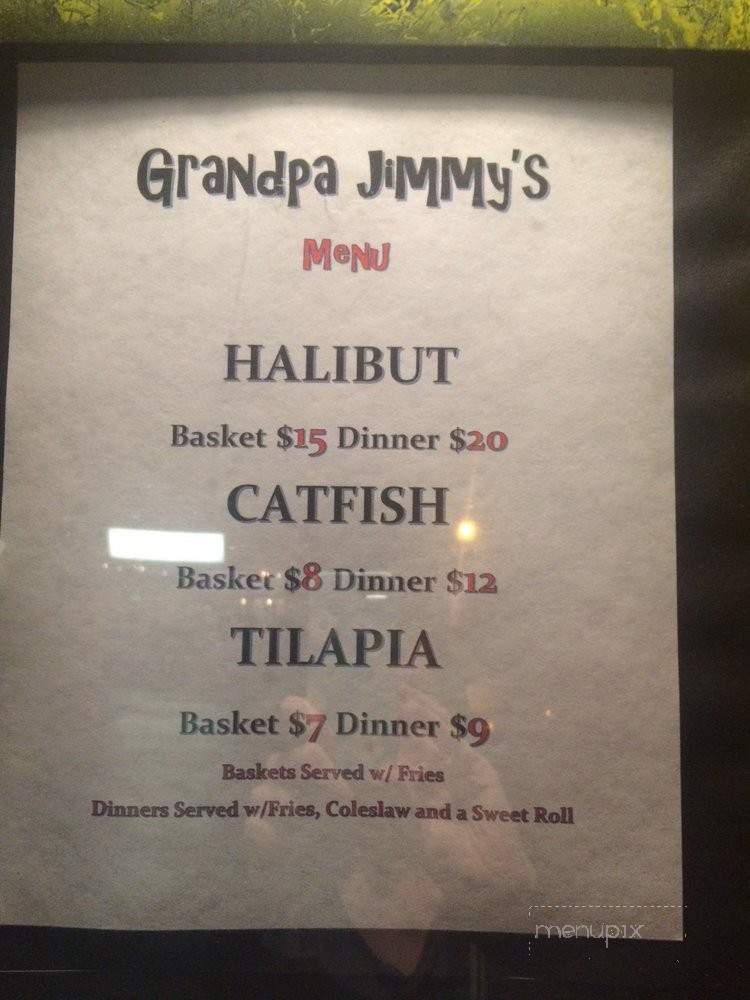 Grandpa Jimmy's Southern Fried Fish - Portland, OR menu_pic