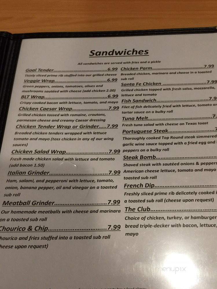 Gridiron Sports Bar - Swansea, MA menu_pic