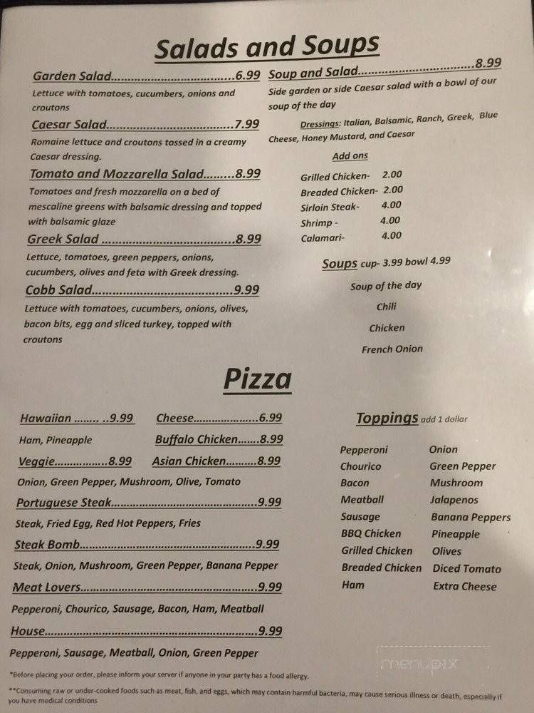 Gridiron Sports Bar - Swansea, MA menu_pic