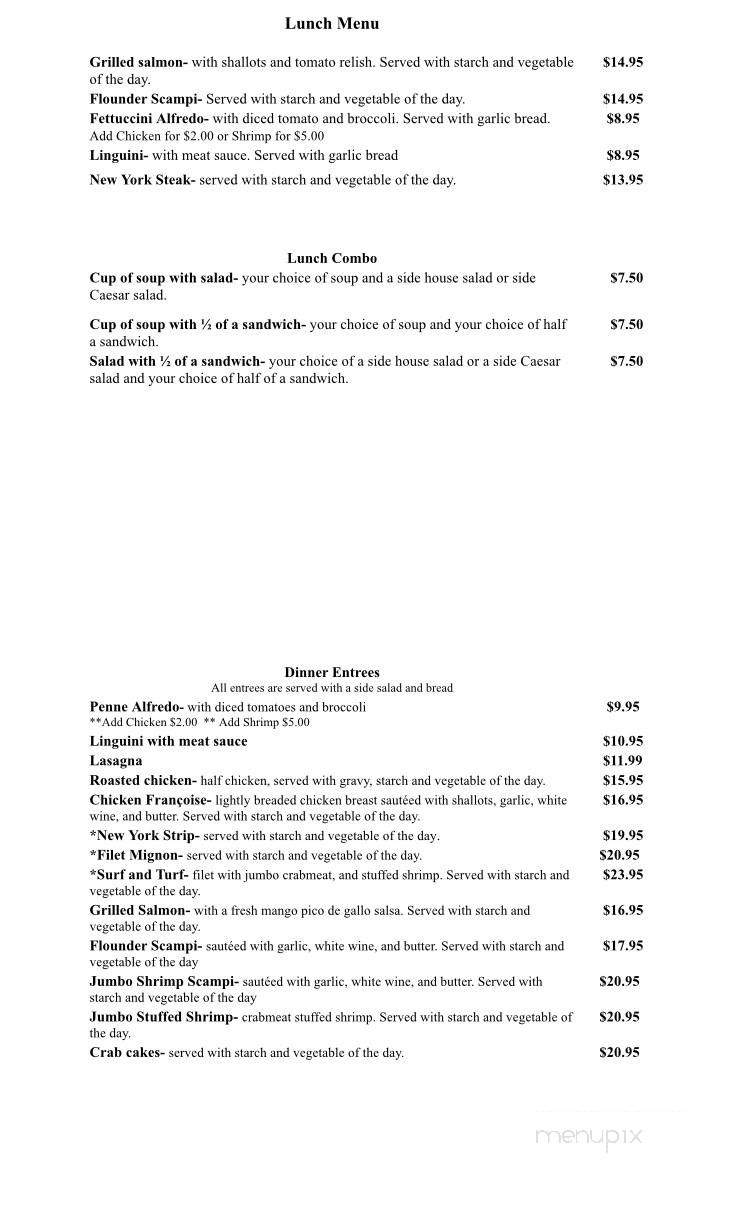 J'Angelas Restaurant - Fredericksburg, VA menu_pic