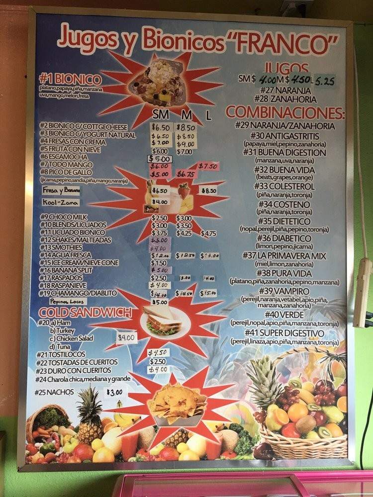 Juicy Bouquets & Bionicos - West Covina, CA menu_pic