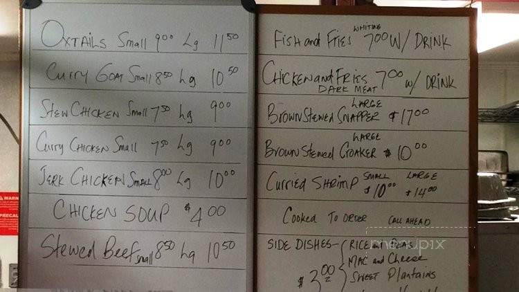 Lawrence Caribbean Restaurant - Charlotte, NC menu_pic