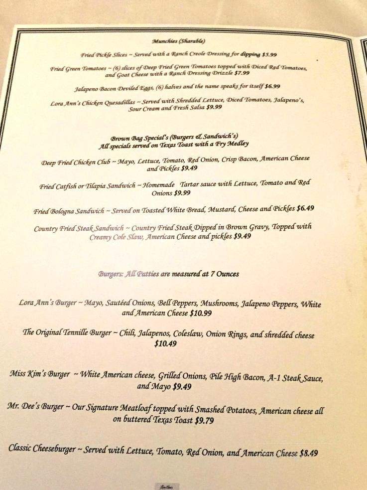 Lora Ann's Kitchen - Jonesboro, GA menu_pic