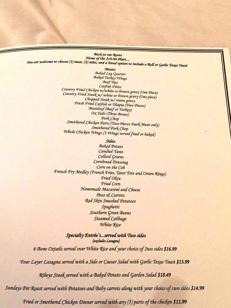 Lora Ann's Kitchen - Jonesboro, GA menu_pic