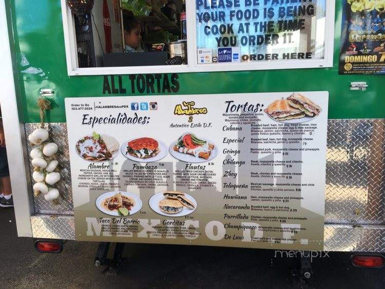 Los Alambres 2 - Portland, OR menu_pic