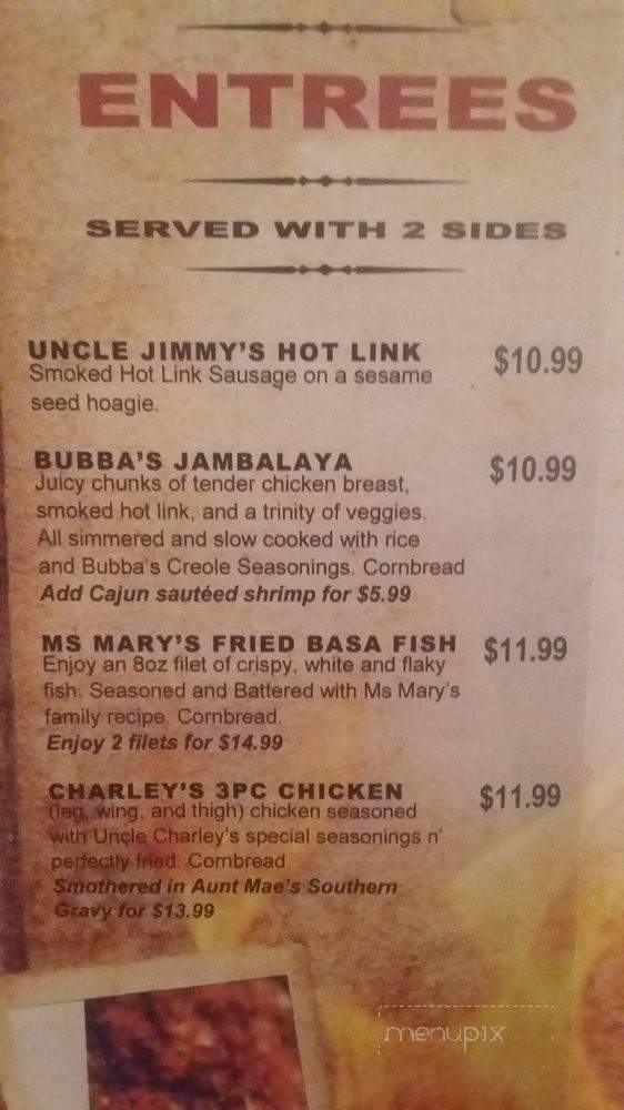 Memphis Southern Kitchen - Roseville, CA menu_pic