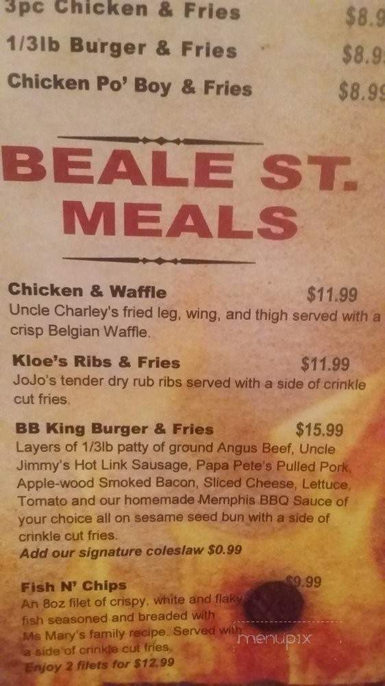 Memphis Southern Kitchen - Roseville, CA menu_pic