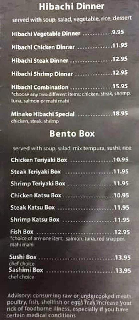 Minako - Ozark, AL menu_pic