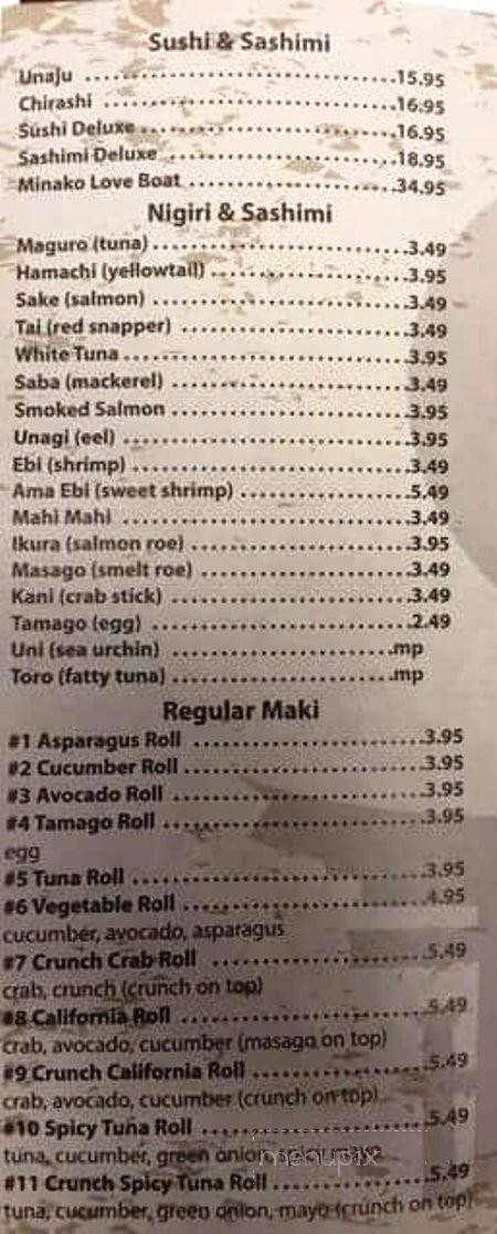 Minako - Ozark, AL menu_pic