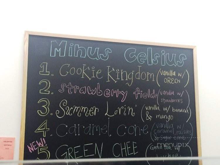 Minus Celsius Ice Cream - New York, NY menu_pic