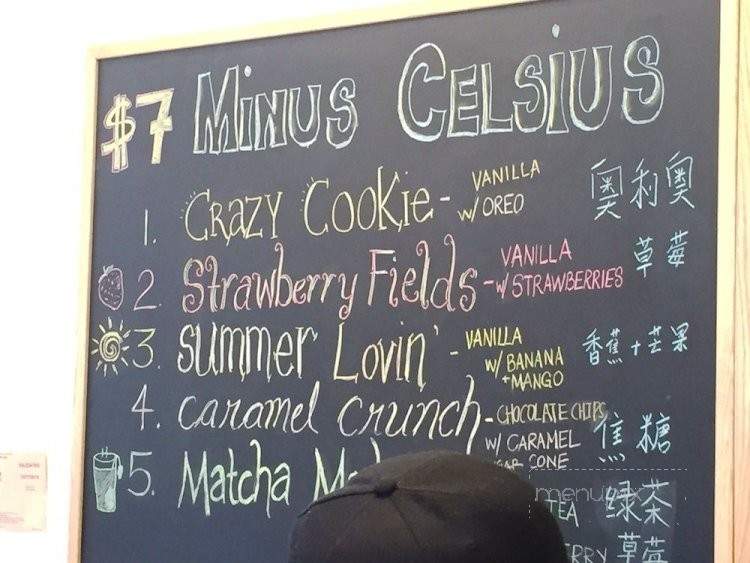 Minus Celsius Ice Cream - New York, NY menu_pic