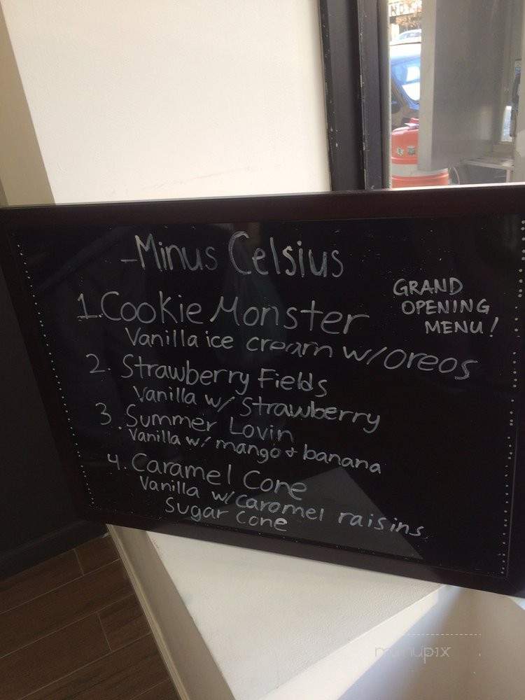 Minus Celsius Ice Cream - New York, NY menu_pic