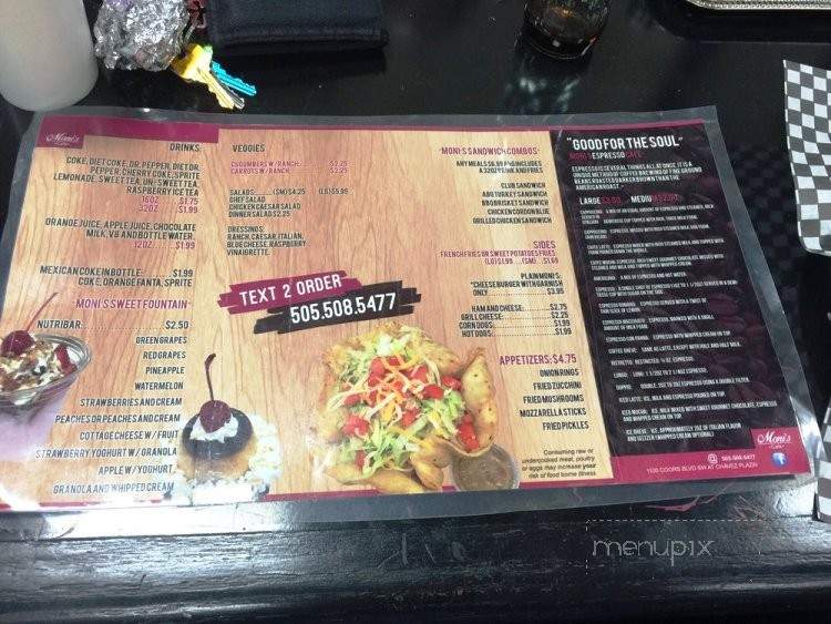 Moni's Cafe - Albuquerque, NM menu_pic