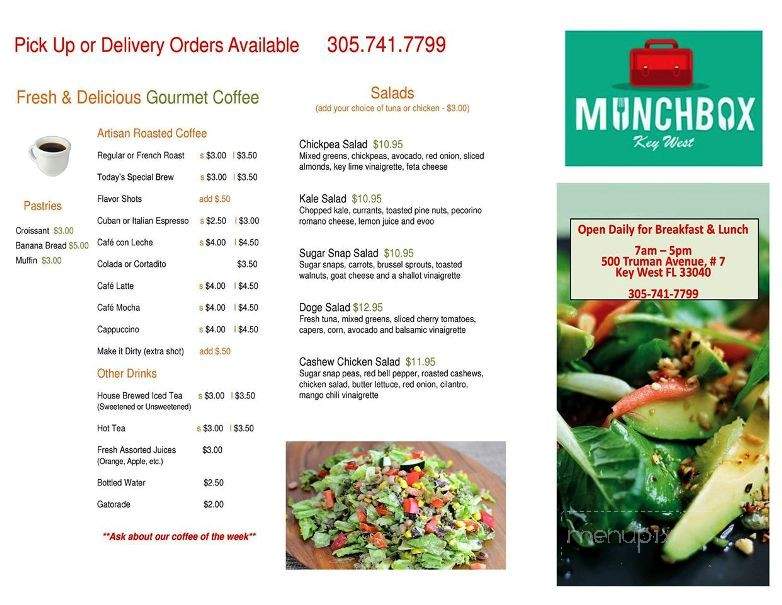 Munch Box - Key West, FL menu_pic
