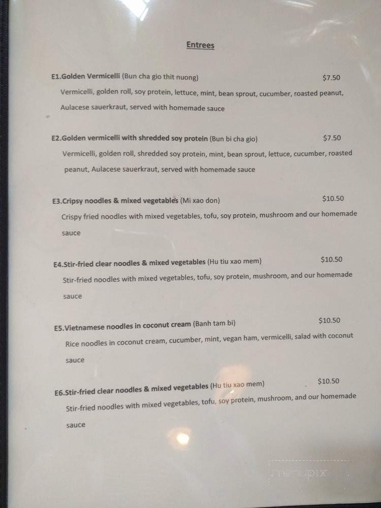 Nha Hang Chay Vegetarian Restaurant - Falls Church, VA menu_pic