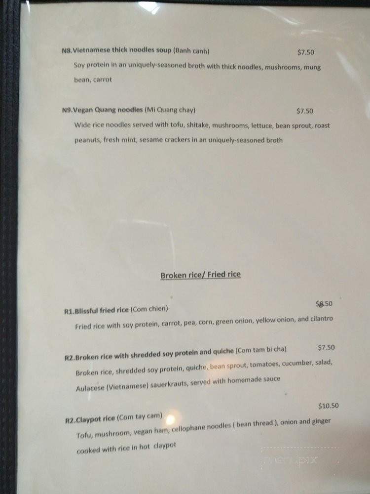 Nha Hang Chay Vegetarian Restaurant - Falls Church, VA menu_pic