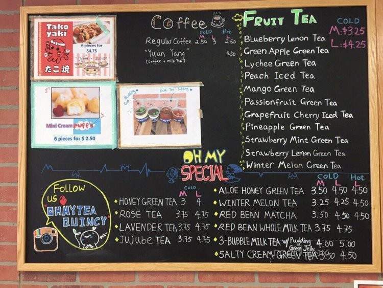 OH MY TEA - Quincy, MA menu_pic